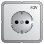 ELSO 205104 Steckdoseneinsatz mit Aufdruck EDV, reinweiss