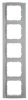 BERKER 10151909, B.1 Rahmen, 5-fach, polarweiss/ polarweiss matt
