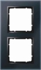 BERKER B.7 10126616, 2-fach Rahmen, Glas schwarz