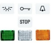 JUNG WG 800, 33 AN STOP, Symbol STOP für Wipp-Kontrollschalter und Taster, anthrazit