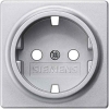 SIEMENS Delty i-system 5UB1931 Steckdoseneinsatz, aluminiummetallic, für Rahmenmontage