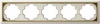 GIRA 0215601, 5-fach Rahmen, S-Classic, perlmuttweiss mit vergoldeter Zierkante