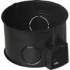 Schalterdose, UP, schwarz, Durchmesser 60mm, mit Steg, Tief: 42mm, ohne Schrauben